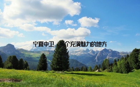 宁夏中卫, 一个充满魅力的地方