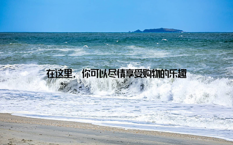 在这里, 你可以尽情享受购物的乐趣
