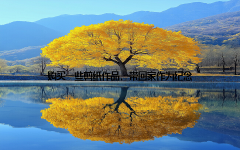 购买一些剪纸作品, 带回家作为纪念