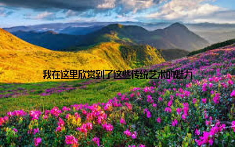 我在这里欣赏到了这些传统艺术的魅力