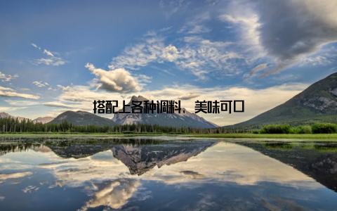 搭配上各种调料, 美味可口