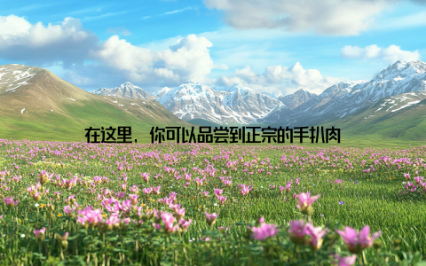 在这里, 你可以品尝到正宗的手扒肉