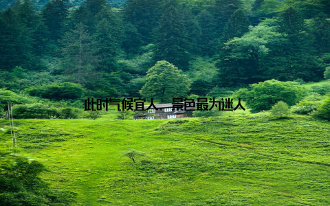 此时气候宜人, 景色最为迷人