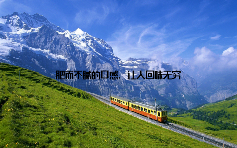 肥而不腻的口感, 让人回味无穷