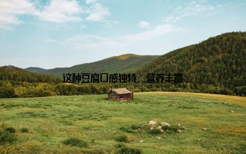 这种豆腐口感独特, 营养丰富