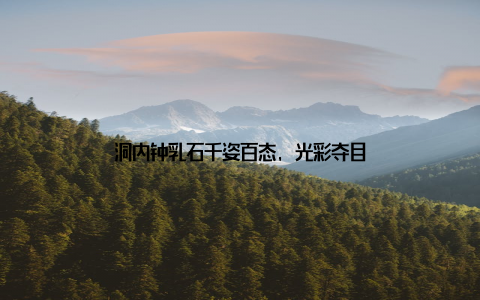 洞内钟乳石千姿百态, 光彩夺目